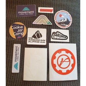 10x Hike Rock Climbing Outdoor Stickers Mixed Lot American Alpine Club Cotopaxi